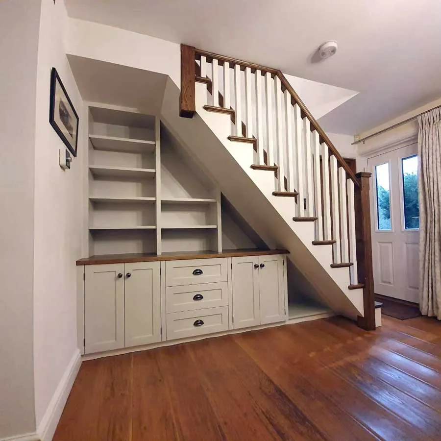 Dark Oak Cut-String Staircase — Nutley
