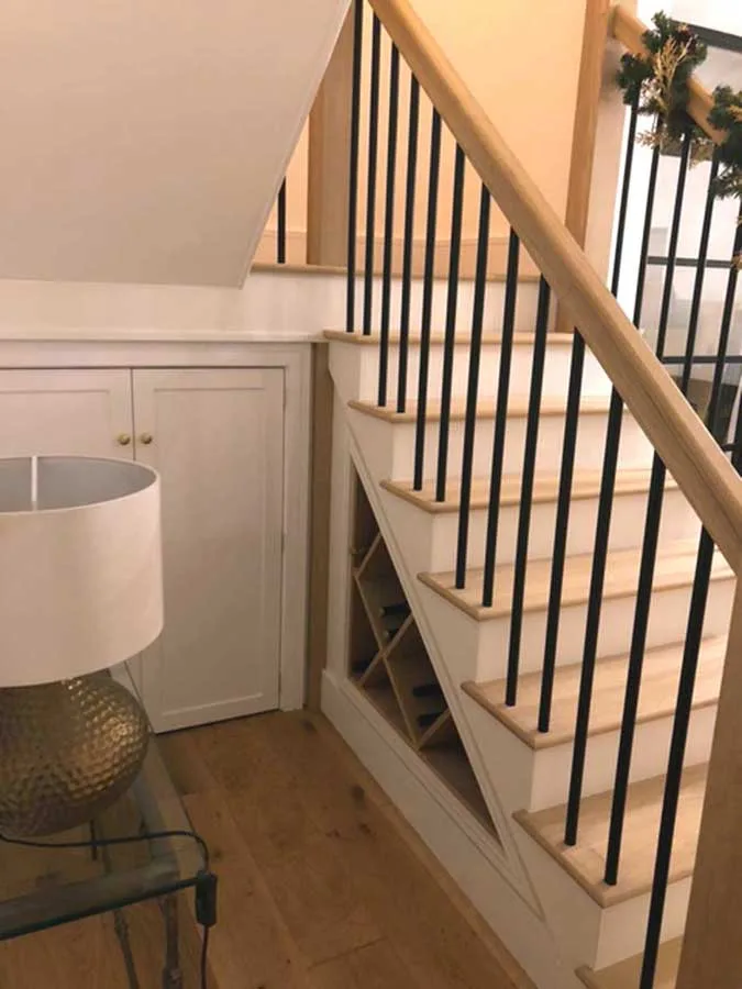 Oak / Steel Cut-String Staircase — Crowborough