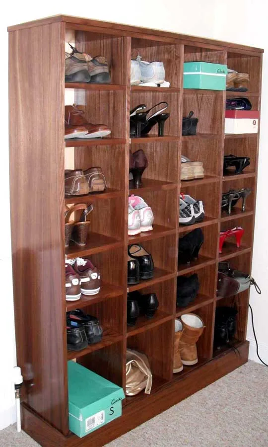 Walnut Shoe Storage Unit — Nutley