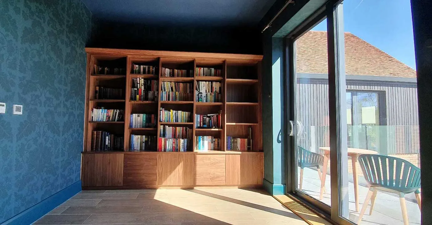 Walnut Bookcase — Crowborough